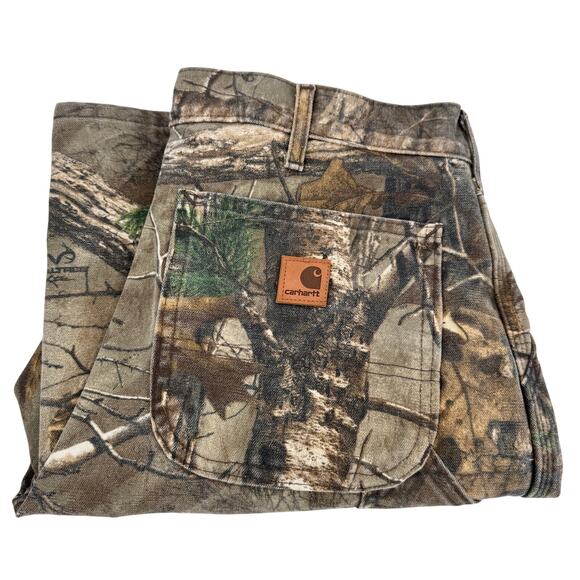 Carhartt Camo Pants Mens 34x32 ACTUAL Realtree Xtra B235-977 Utility Made in USA - Picture 1 of 10